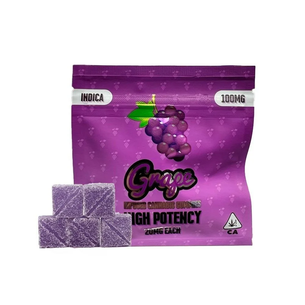 100mg Indica Grape - High Dose Gummies (20mg each)