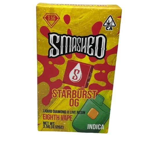 3.5g Live Resin x Liquid Diamonds AIO – Starburst OG (Indica)