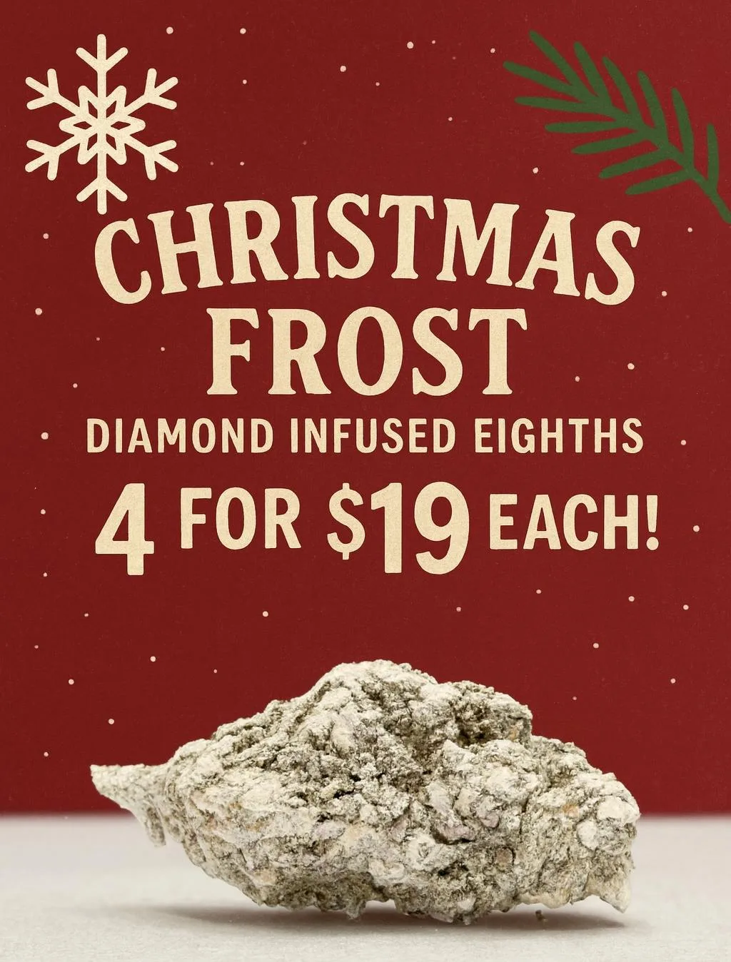 Sugar Tree Christmas Frost DIAMOND INFUSED Eighths 4 for $19 Each!