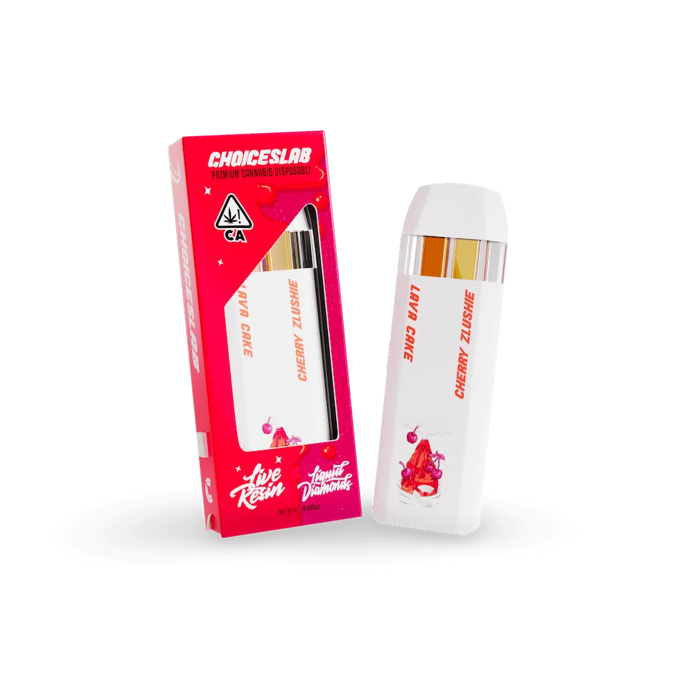 Choice LABS* 1G DISPOSABLE Dual 0.5g (Cherry Zlushie x Lava Cake) LIVE RESIN x LIQUID DIAMONDS