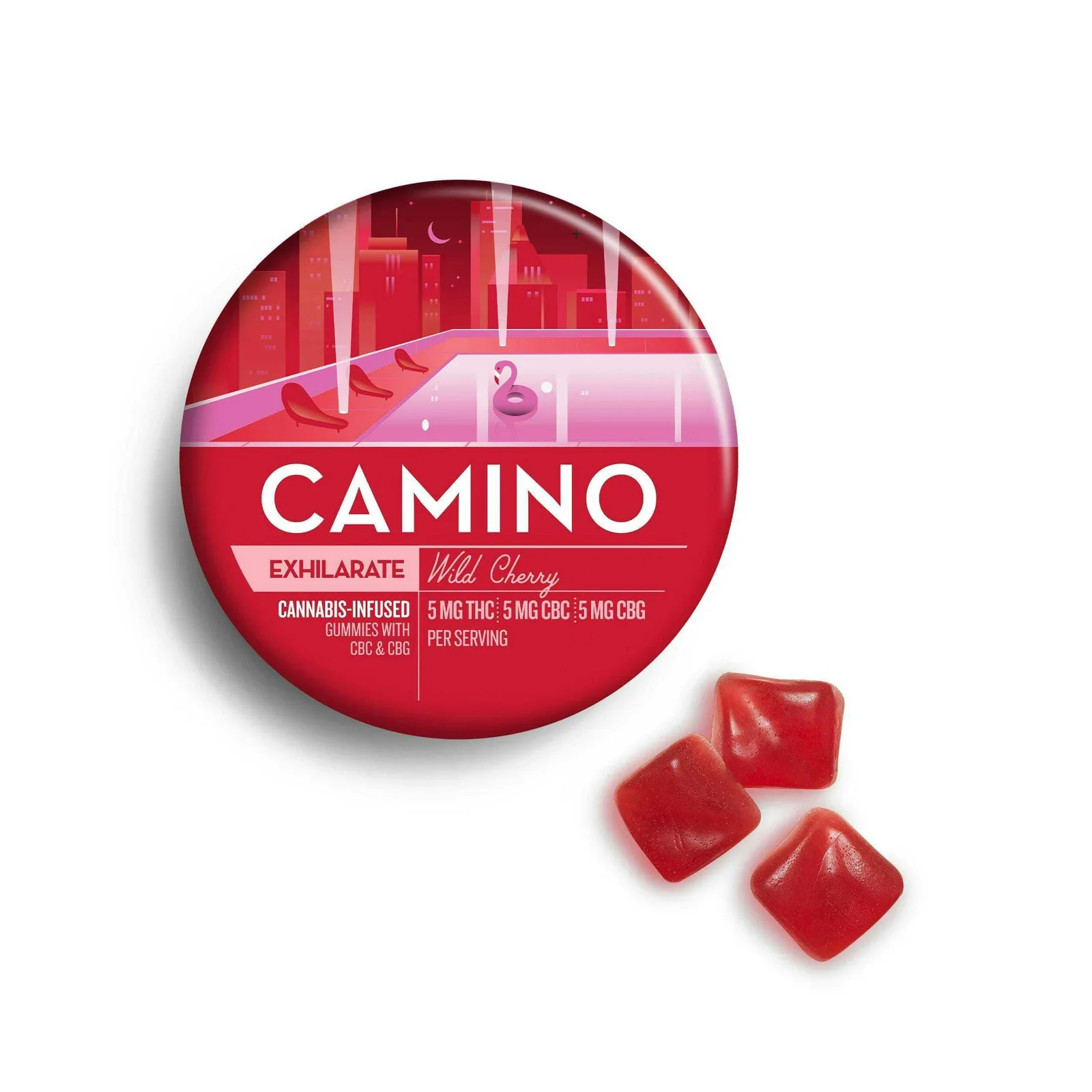 Camino Wild Cherry CBC/CBG 1:1:1 Exhilarate Gummies