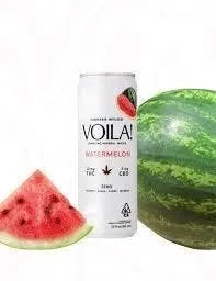 Voila! - Watermelon 10MG THC/ 5MG CBD Sparkling Mineral Water