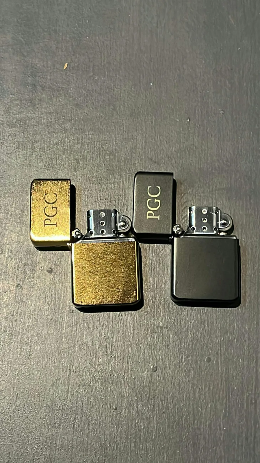 Posh Green - Matte black posh green zippo lighter