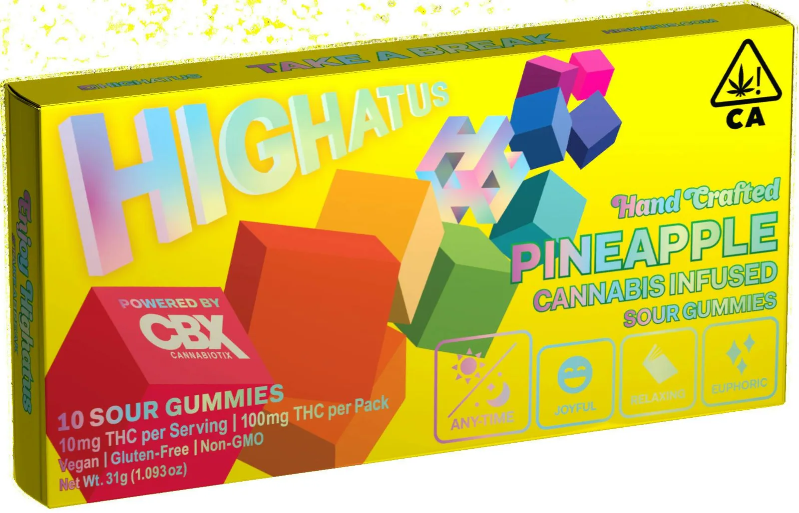 Highatus - Pineapple (h) - Sour Gummies