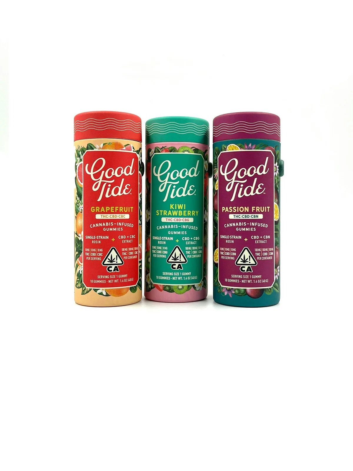 Good Tide - Live Rosin - Ratio Gummy - 100mg - 1:1:1 THC:CBD:CBC Grapefruit - S