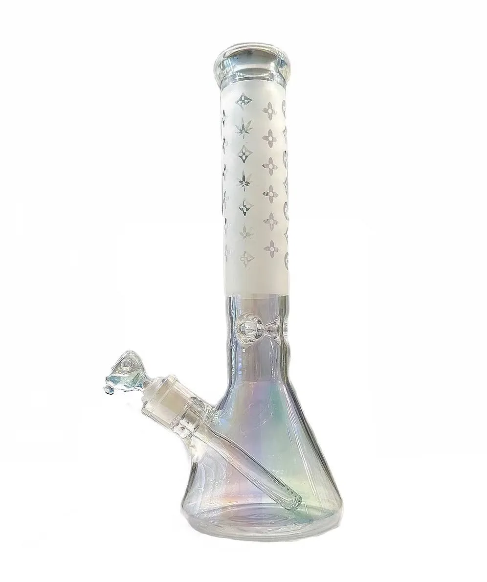 Glass Bong | Designer Pattern Iridescent | 14"