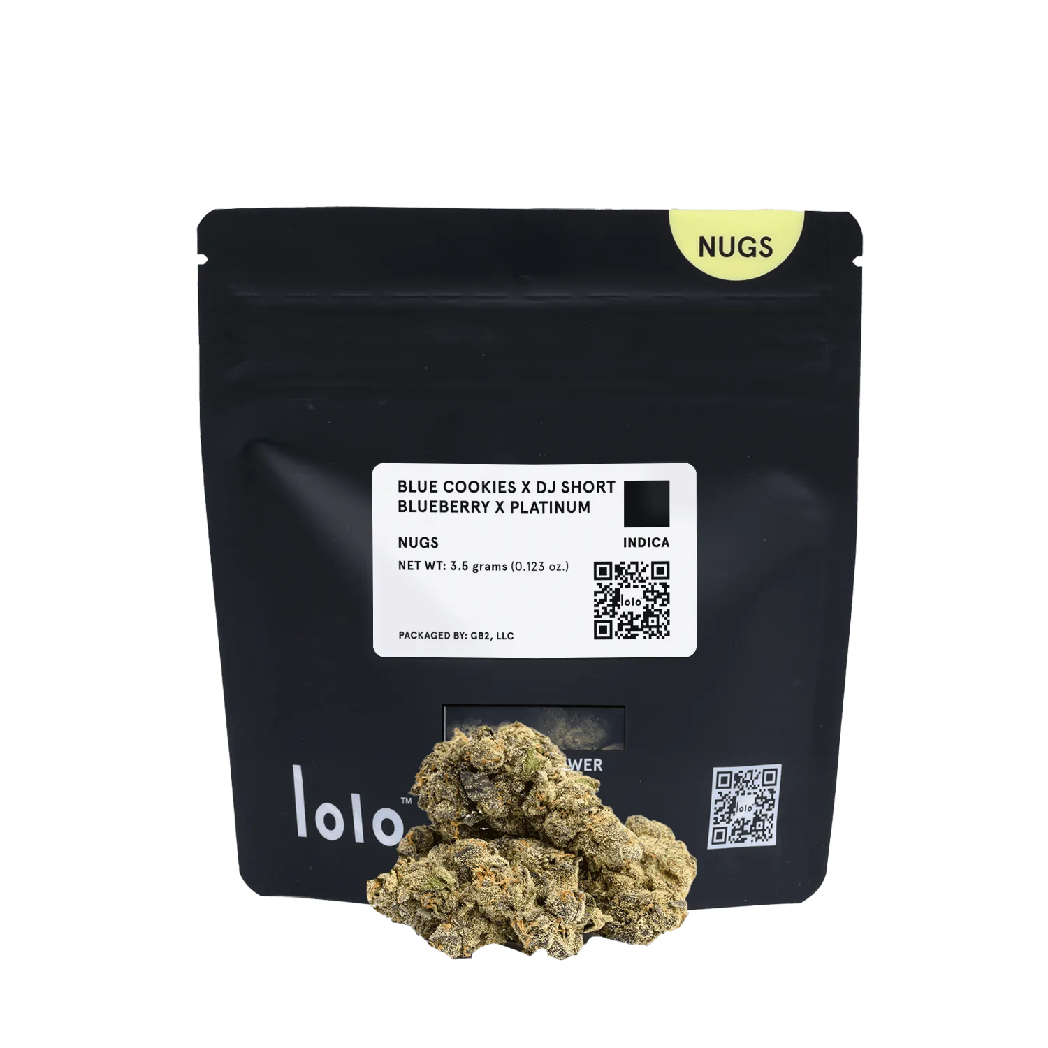 lolo | Blue Cookies + DJ Short Blueberry + Platinum | Indoor Nugs | 3.5g