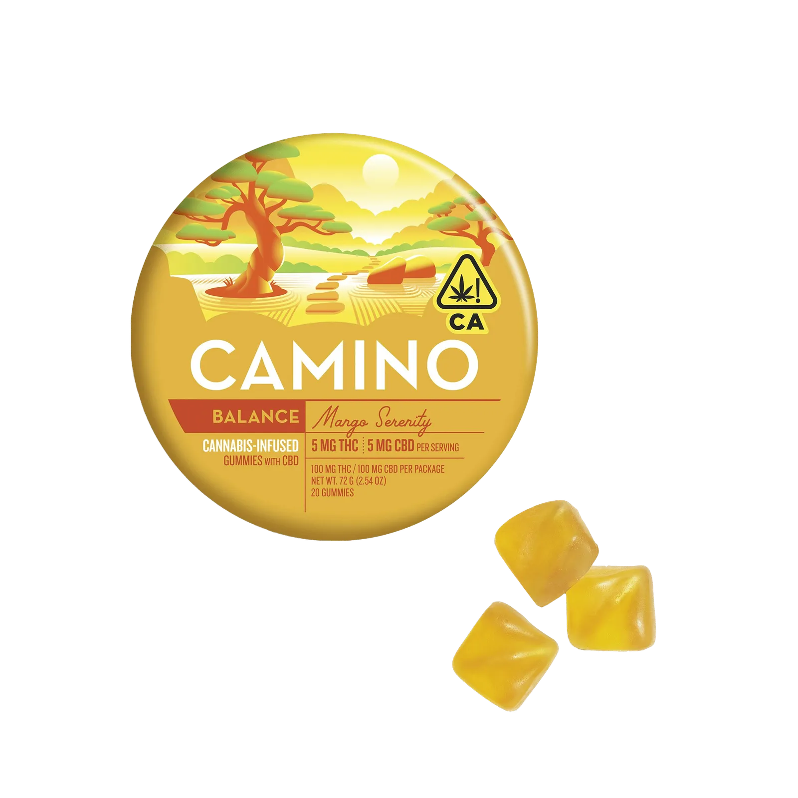 Camino 5:5 CBD Mango Serenity "Balance" Gummies - 20 Gummies