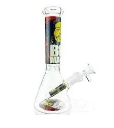 Large Graphic Design Water Pipe - Pink, Blue