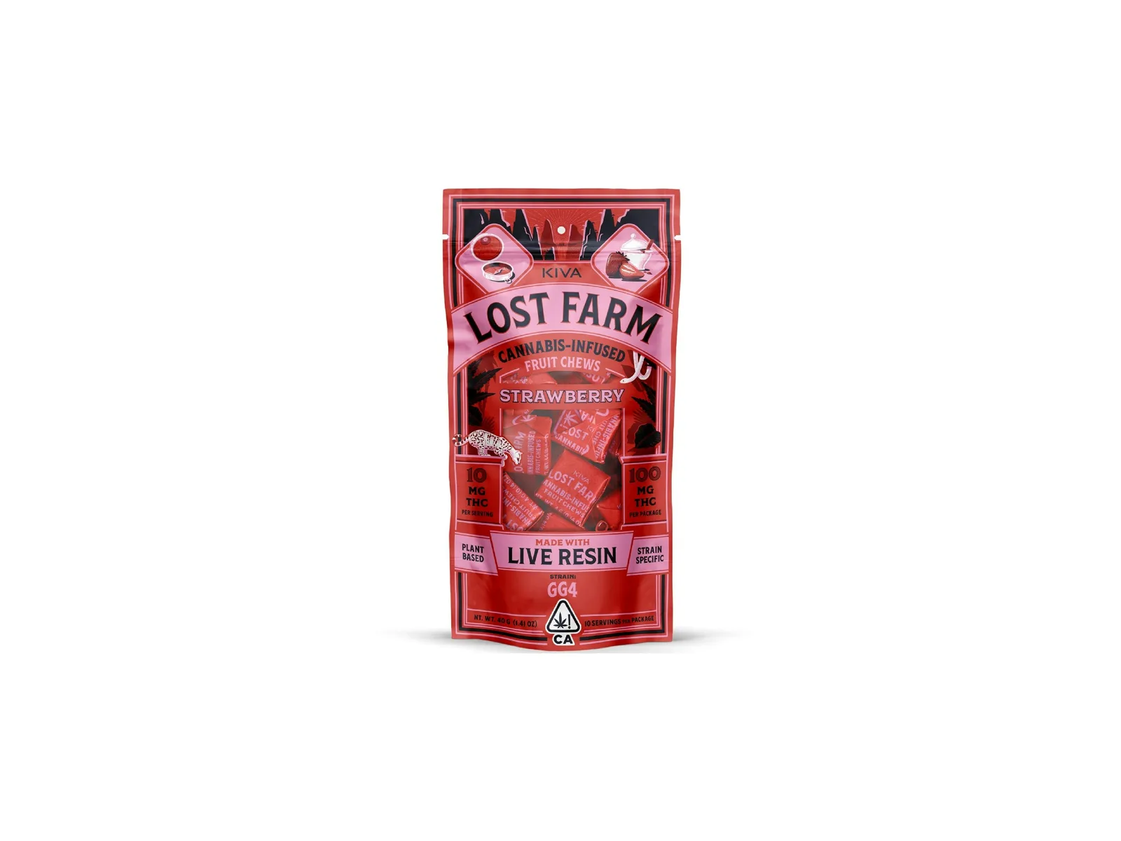 Lost Farm Chews Strawberry 100mg