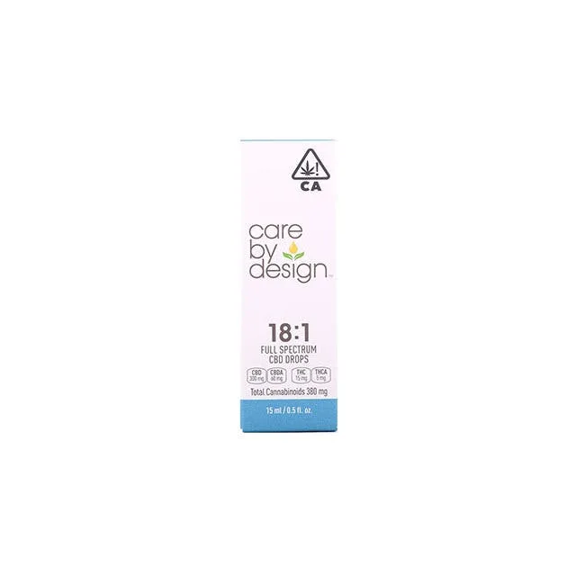 CARE BY DESIGN: 18:1 + LOWER THC FULL SPECTRUM CBD DROPS 15ML