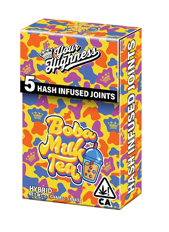 Boba Milk Tea – Live Hash Infused Pre-Rolls (5 Pack)