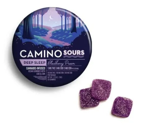 Camino - Blackberry 1:1:1 CBN:CBD 100MG Sour Gummies