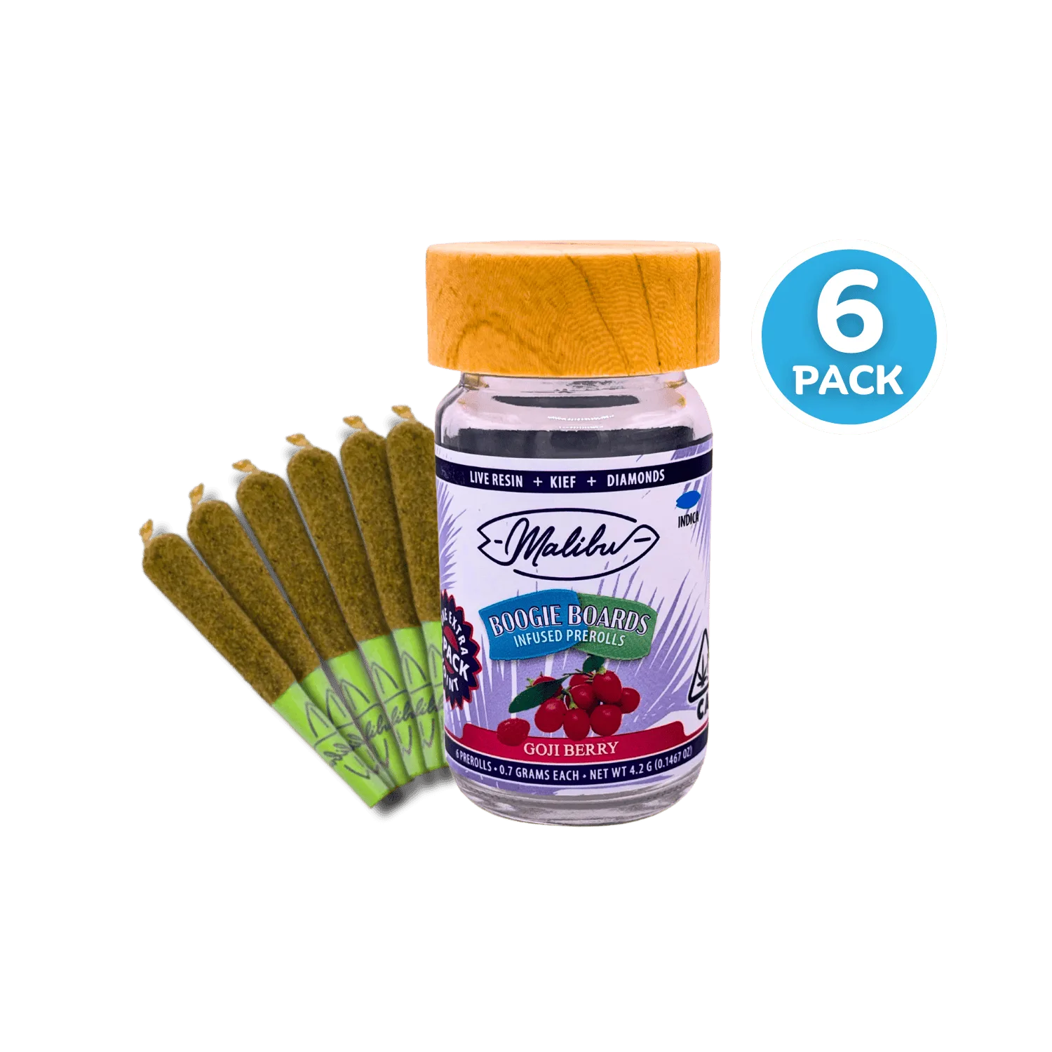 Boogie Boards | Goji Berry | 6pk Infused Prerolls 4.20g