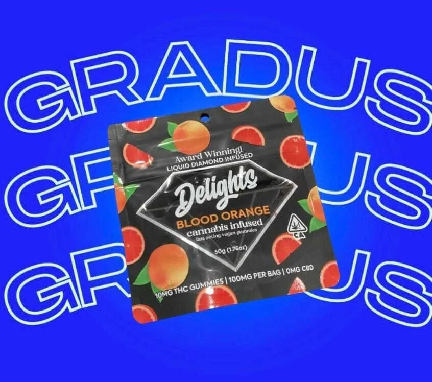 Delights - Delights - Liquid Diamond Infused Gummies - Blood Orange - 100mg