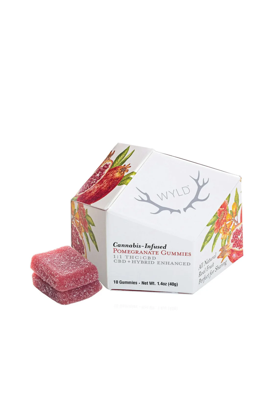 Wyld Gummies - Pomegranate 1:1 THC:CBD 100mg