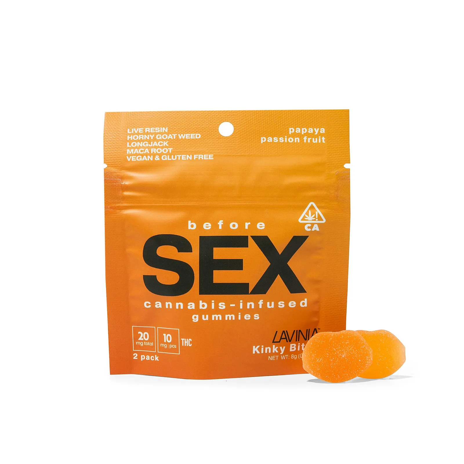 Kinky Bites – Papaya Passion fruit (2-Pack, 20mg THC)