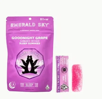 Emerald Sky Sleep Goodnight Grape Gummies 160mg