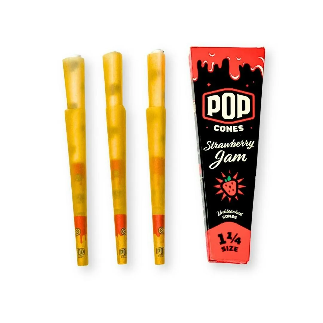 Kolas Pop Cones Unbleached 6pk Strawberry