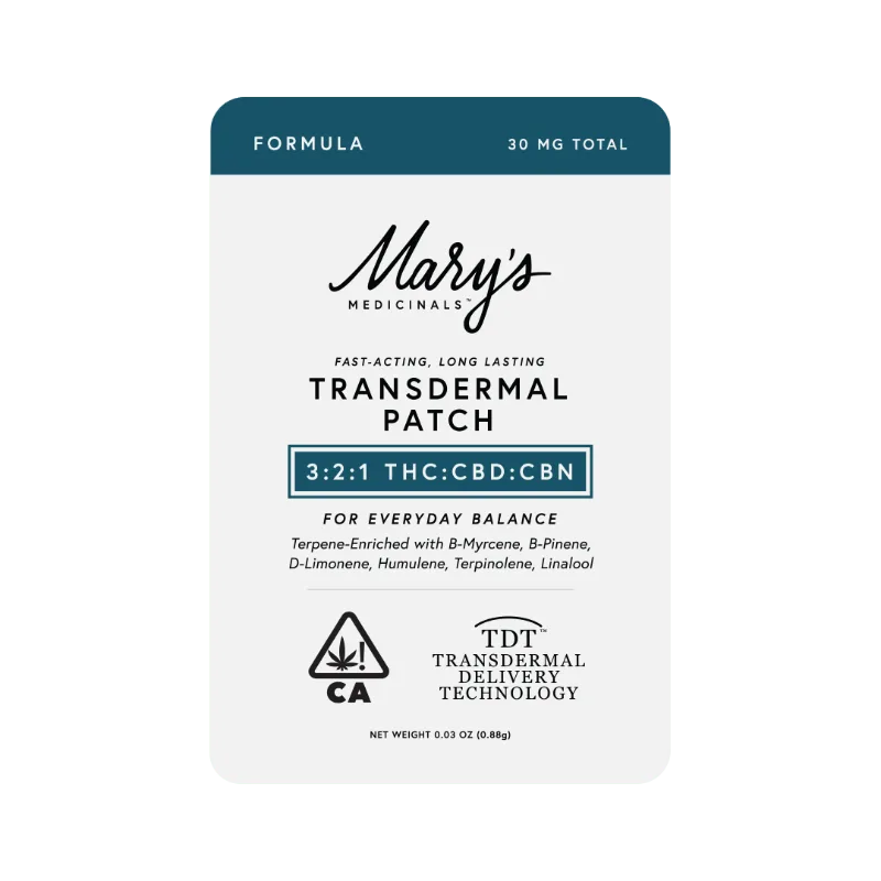 Mary's Formula Transdermal Patch 3:2:1 THC:CBD:CBN 30mg