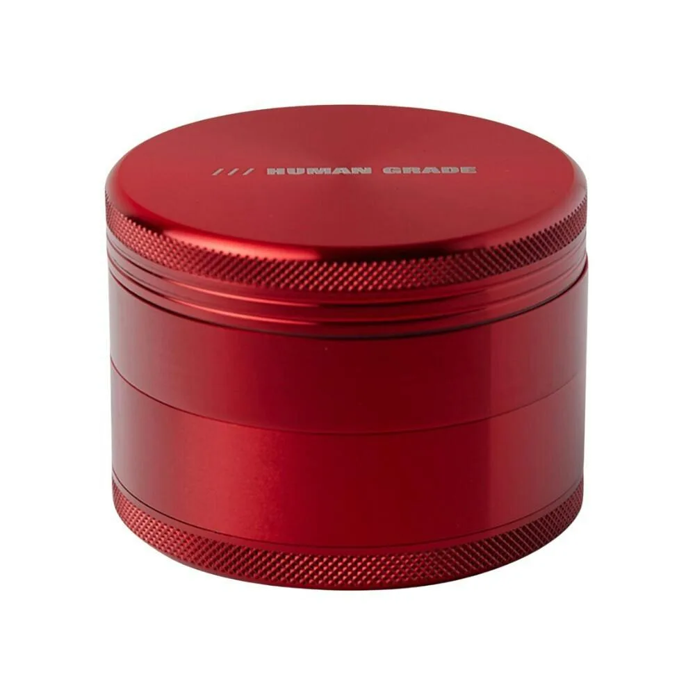 GRINDER ALUMINUM 2.5" - RED 4 PIECE - HUMAN GRADE