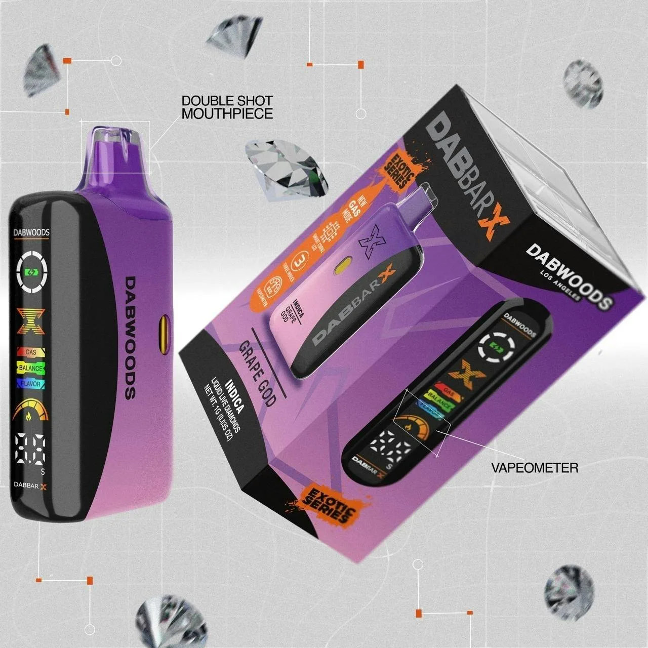 Dabwoods Grape God (I) Dab Bar X AIO 1g