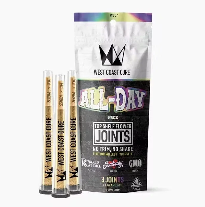 West Coast Cure All Day Pack Preroll 3pk 3g