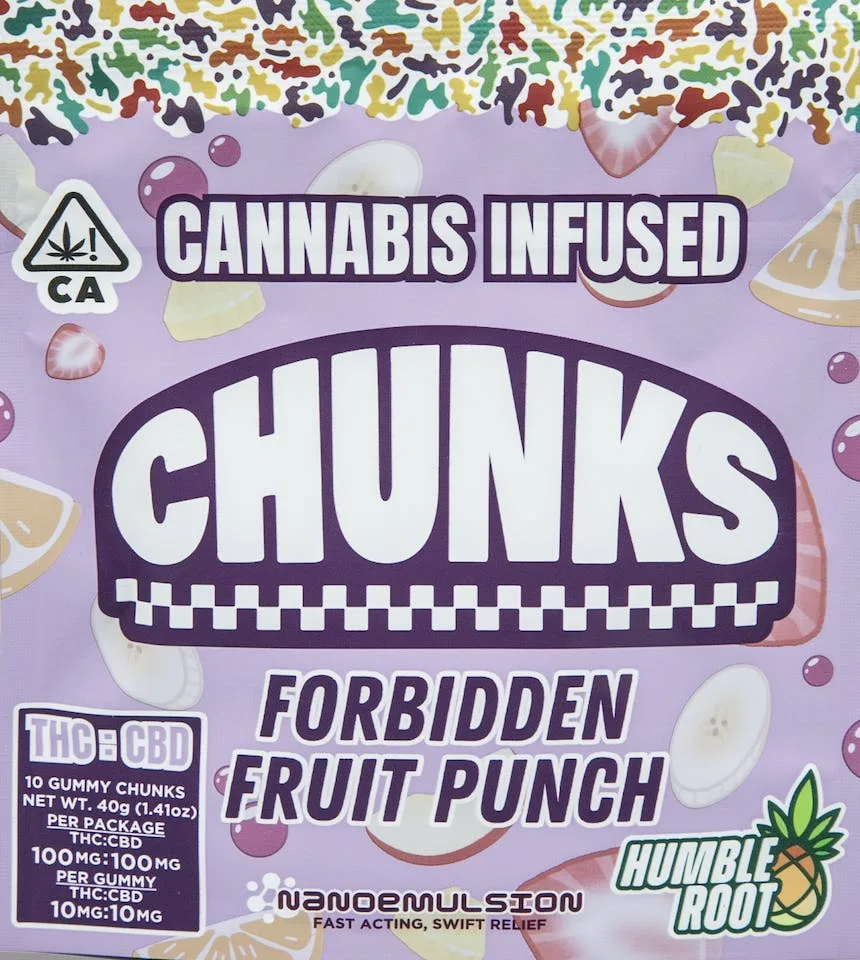 Chunks - Forbidden Fruit Punch THC/CBD Gummies 200mg