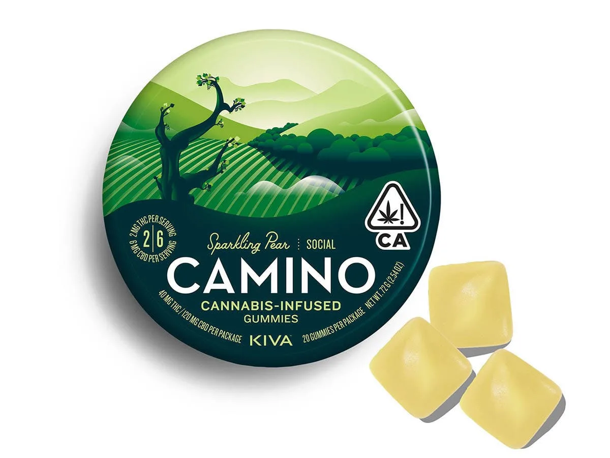 Camino - 'Social' Sparkling Pear - 40mg THC/120mg CBD Gummies - 20pk