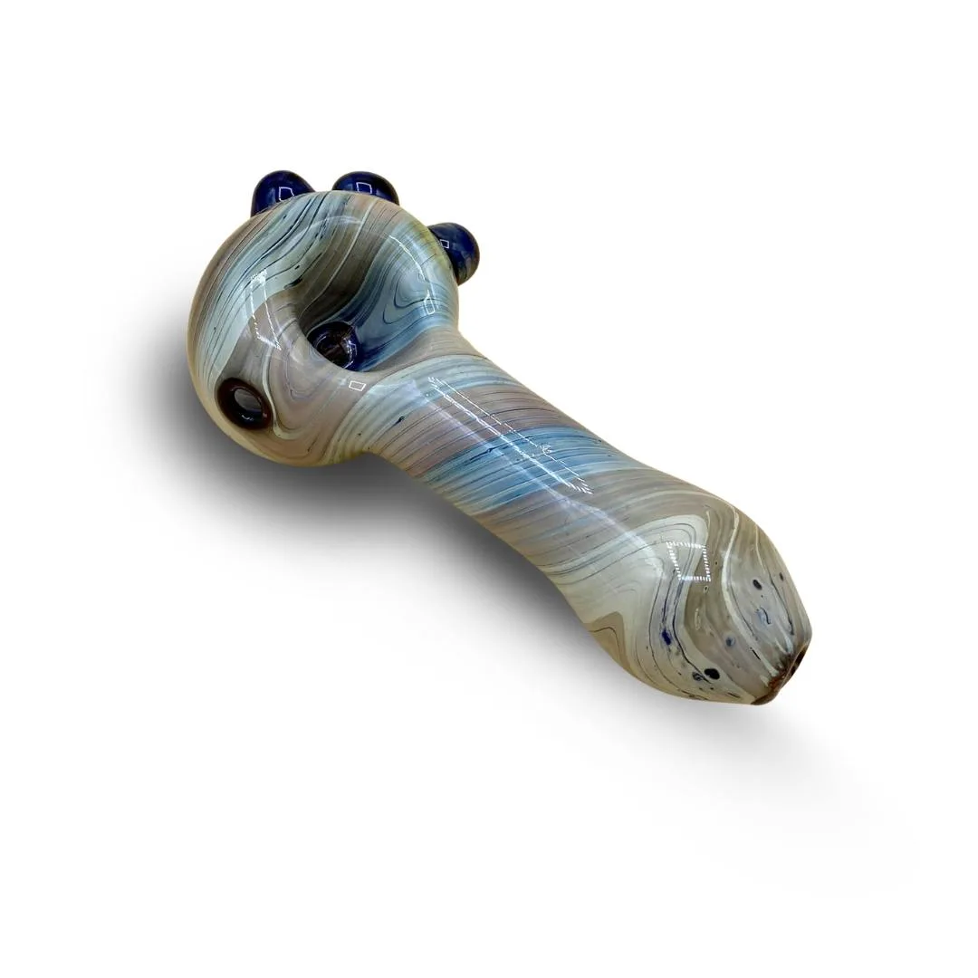 MULTI-COLORED LARGE SPOON PIPE