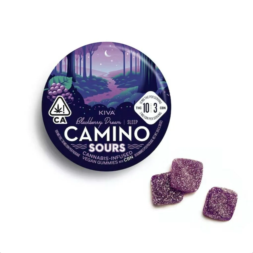 KIVA - Blackberry Dream CBN 100mg Camino Gummies