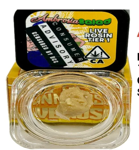Big Reds Cannabis - Ambrosia Salad - Live Rosin Tier 1 - 1 gram
