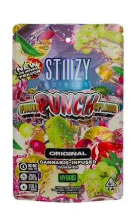 FRUIT PUNCH SPLASH STIIIZY EDIBLES 100 MG