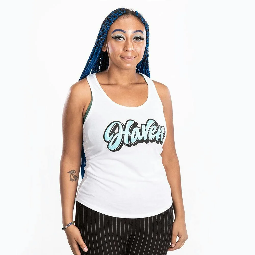 Haven - White Racerback Tank (S)