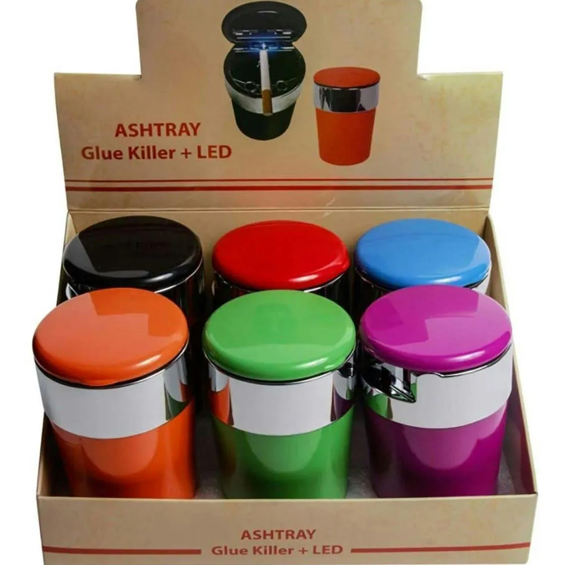 $13.14 Ashtray LED w/Lid - LED w/LID