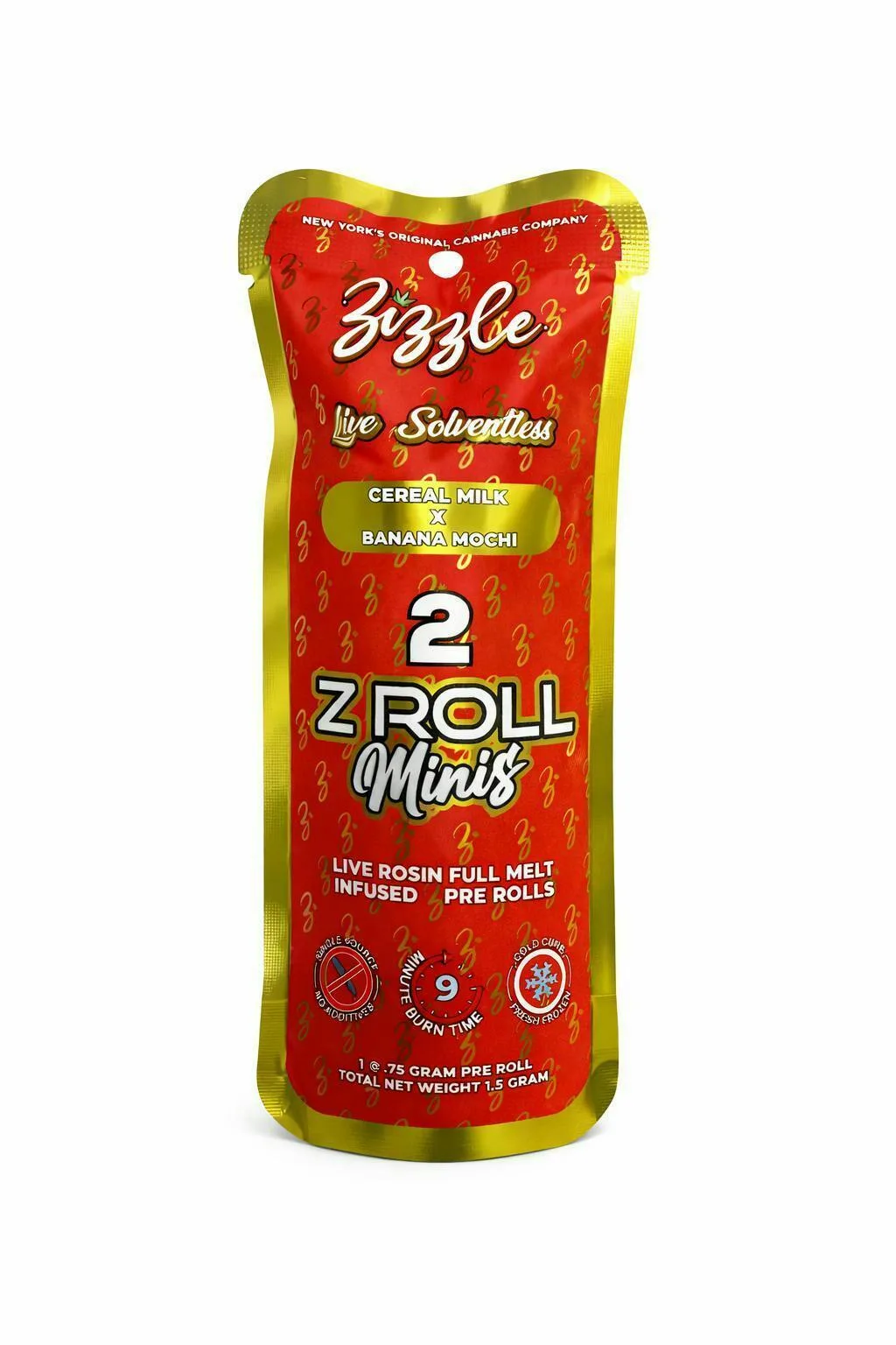 ZIZZLE - CEREAL MILK X BANANA MOCHI - FULL MELT ROSIN PRE-ROLLS 2PK