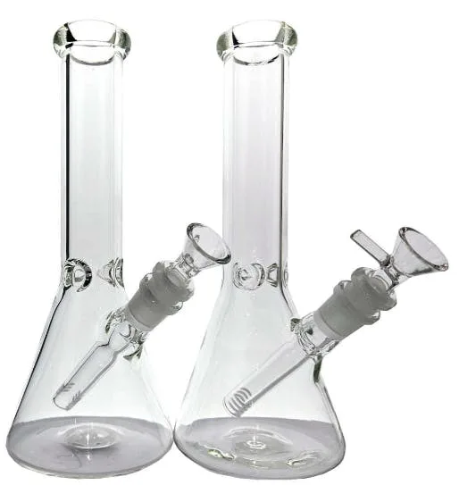 10 INCH 5MM CLEAR GLASS BEAKER WATER PIPE