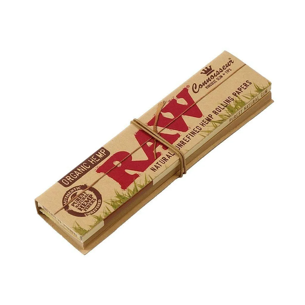 Raw | Slim Hemp Papers and Tips | King Size | 32pk