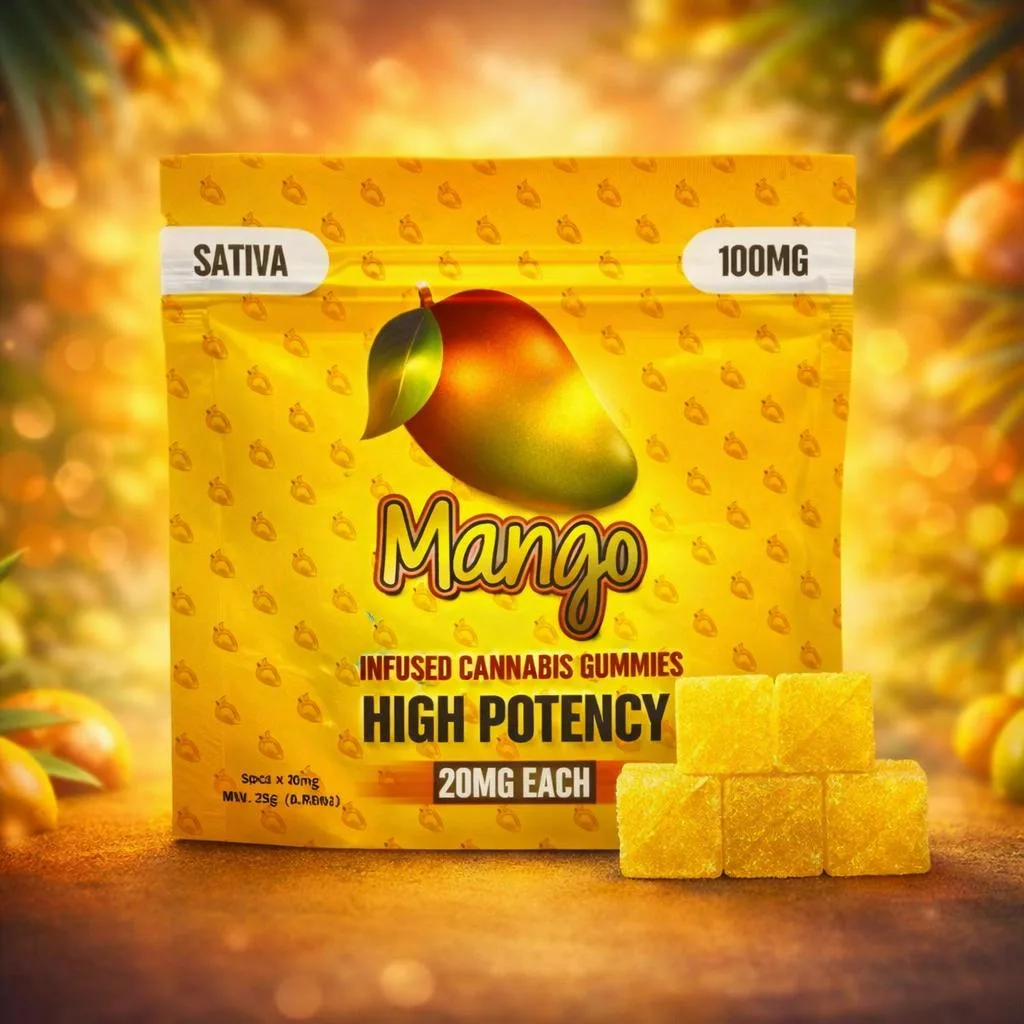 100mg MAS Gummies - Mango 5x20mg