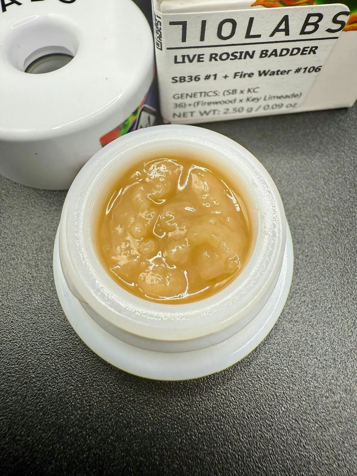 710 Labs - SB36 #1 + Fire Water #106 Live Rosin Badder - 2.5g