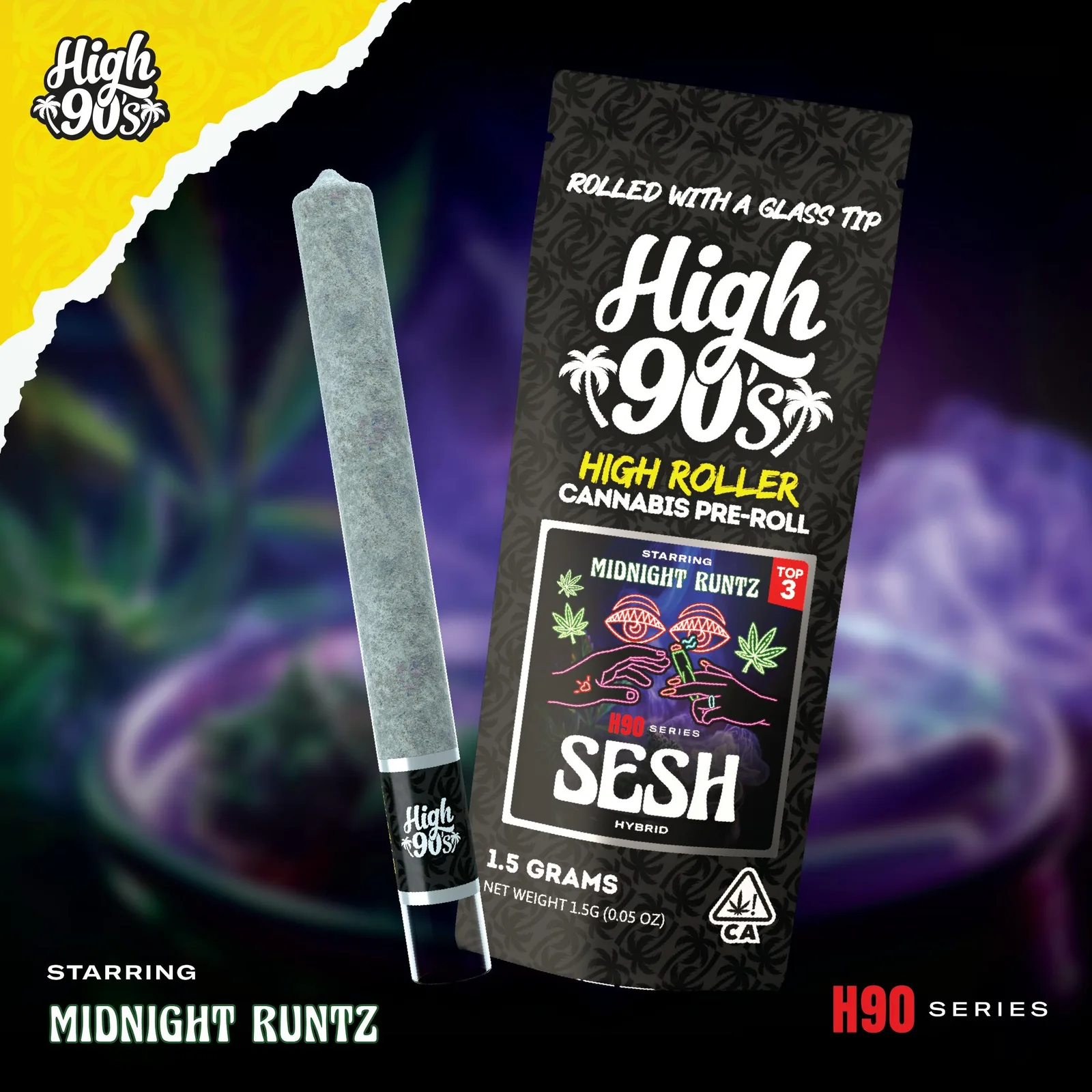High 90s : Sesh 1.5g High Roller Pre-Roll