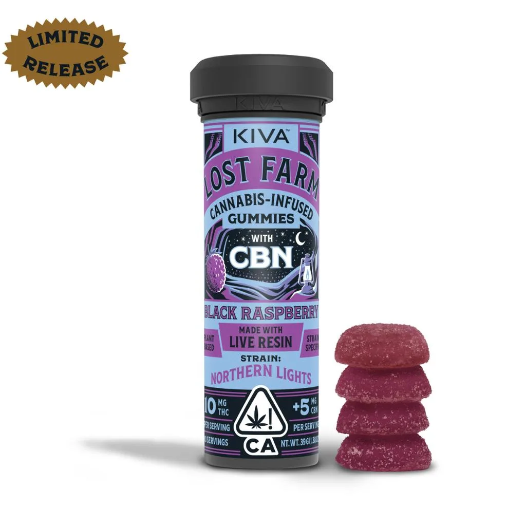 LOST FARMS - GUMMIES - BLACK RASPBERRY CBN 2:1 100MG