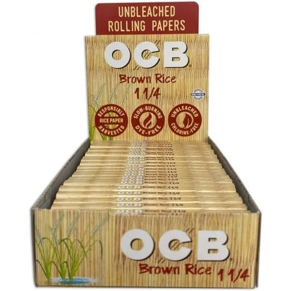OCB - Brown Rice Rolling Papers - 1 1/4in.