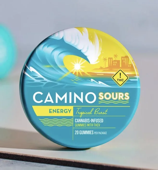 Camino Sours 'Energy' Tropical Burst Gummies 100MG THC/100MG THCv