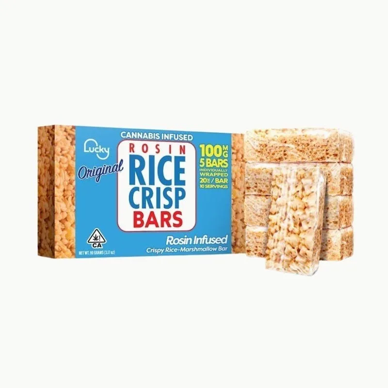 Lucky Original Rice Crispy Bars 100mg THC Rosin Infused