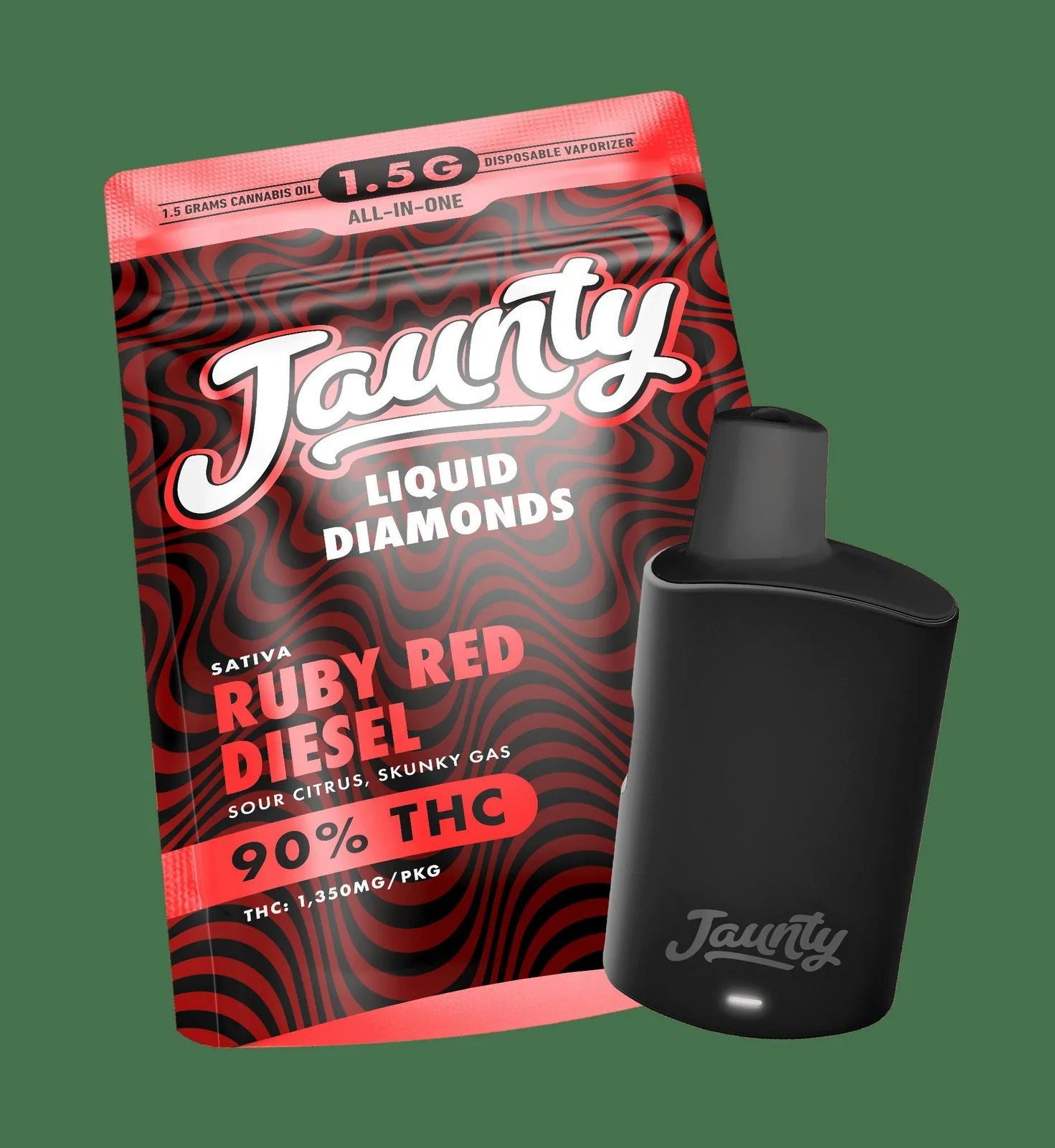 JAUNTY - RUBY RED DIESEL - 1.5G - LIQUID DIAMONDS - SATIVA