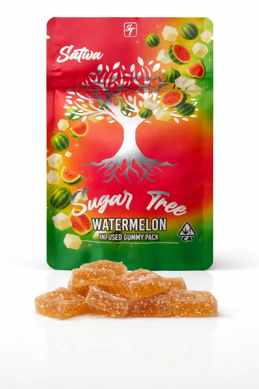 Sugar Tree - Watermelon Infused Gummies, 100mg THC 10pk
