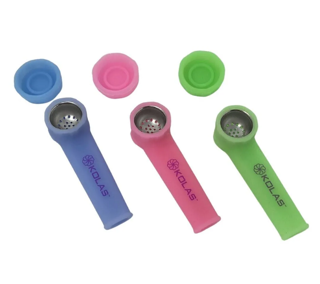 Kolas Branded Pipe Silicone Glow in the Dark Assorted