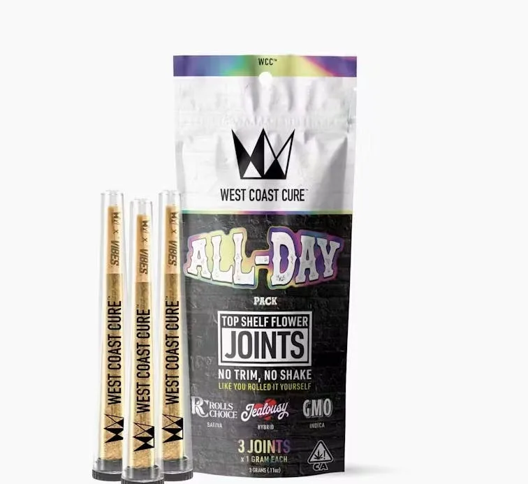 ALL DAY PACK JEALOUSY GMO 1G 3PK PREROLLS