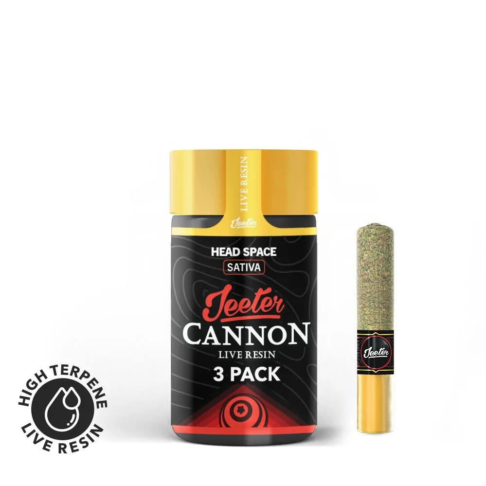 Jeeter | Head Space | Live Resin Cannons | Infused Minis | 0.5g each | 3pk